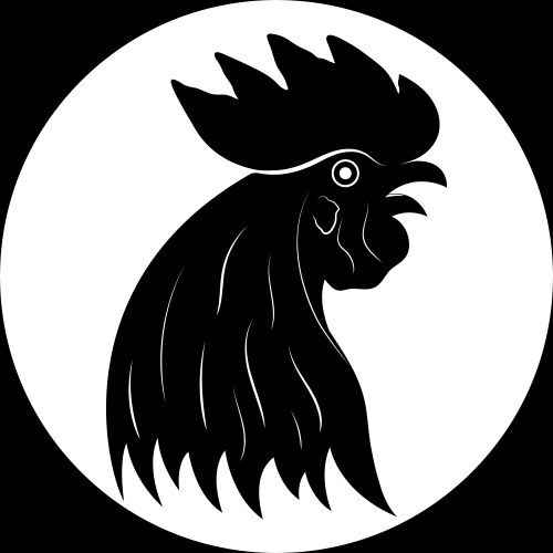 rooster head vector image