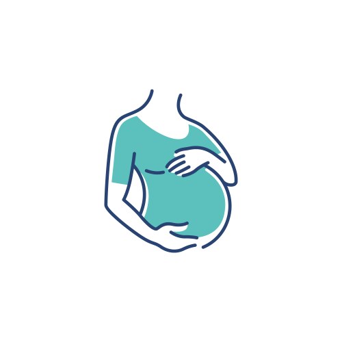 pregnancy logo pregnant woman maternal vector image