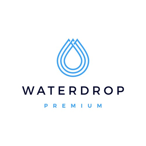 Water drop logo icon vector image