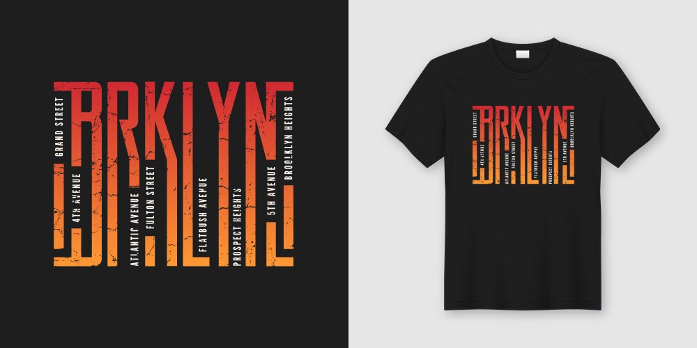 Brooklyn stylish t-shirt and apparel design vector image