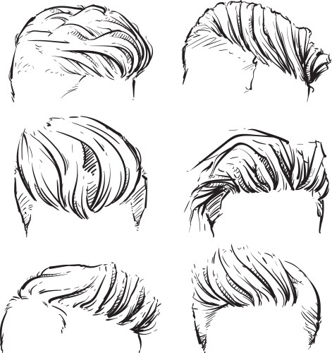 Hipster man hair style beard clipart vector image