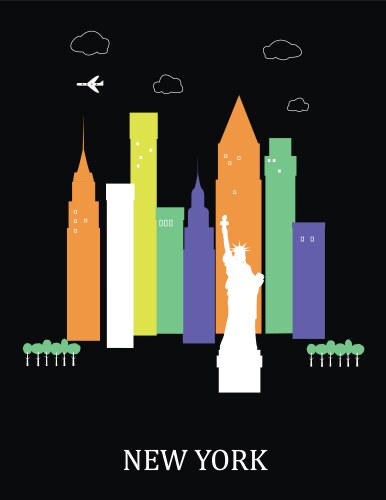 new york city vector image