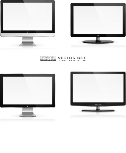 Computer monitor vector image