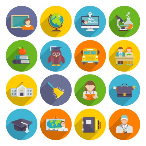 School icon flat vector image