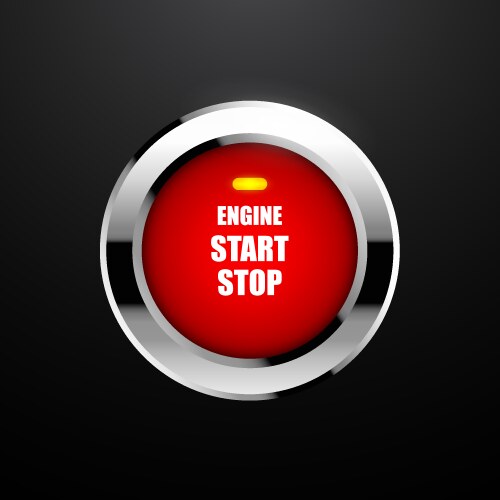 Engine start button vector image