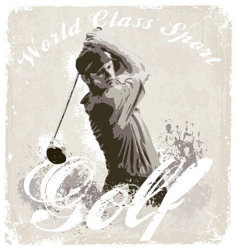 Golf world class vector image