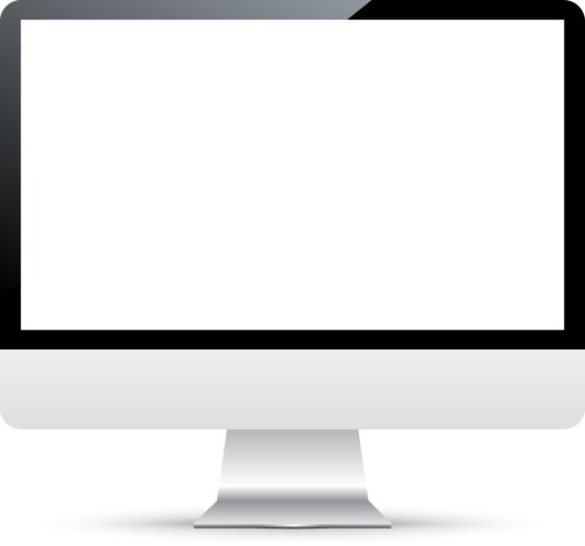 Computer monitor vector image