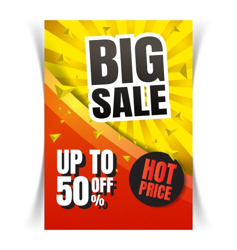 Sale flyer template2 vector image