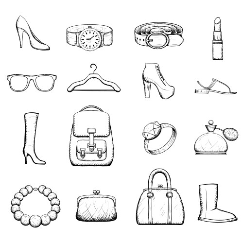 Accessories stock vector image