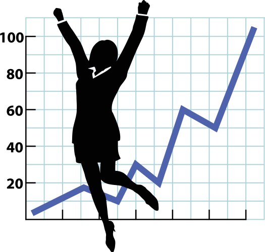 Growth chart vector image