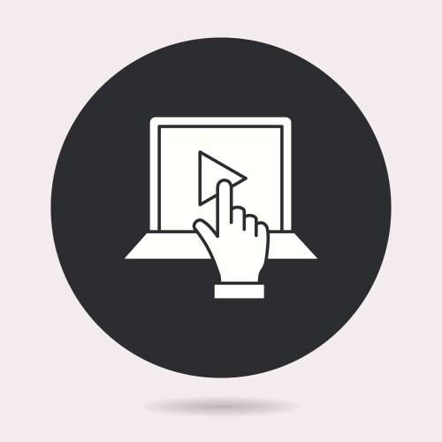 E-learning distance education - icon vector image