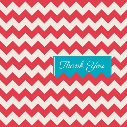 Thank you card vector image