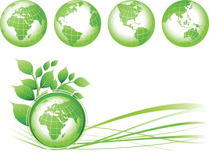 Green earth vector image