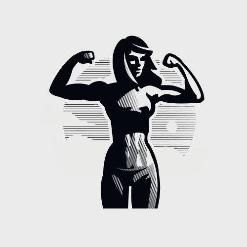 young woman with a beautiful athletic figure vector image