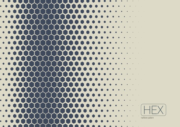 2d abstract geometric wave hex halftone pattern vector image