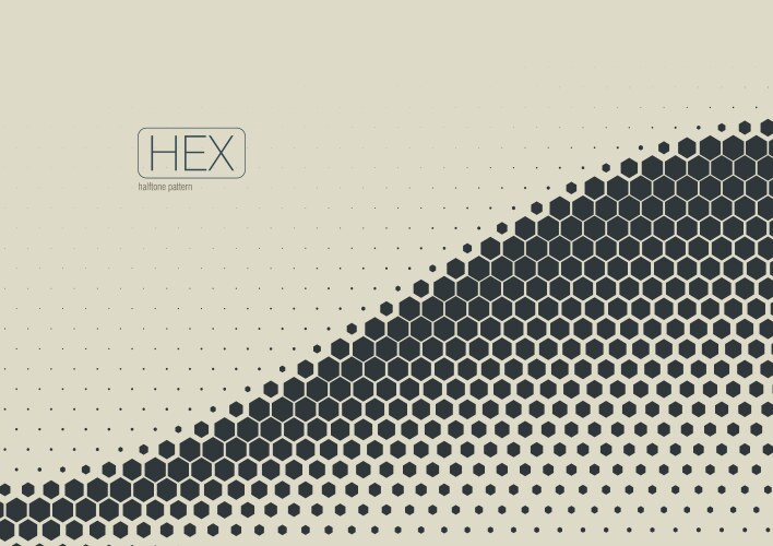 2d abstract geometric wave hex halftone pattern vector image