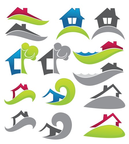 Real estate and property vector image