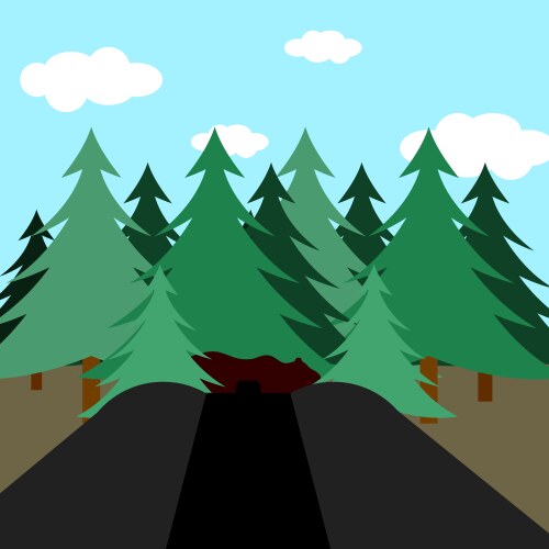 Hunting in fir forest vector image