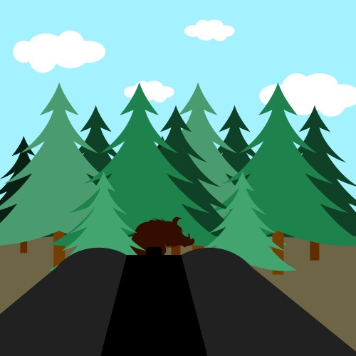 hunting in fir forest vector image