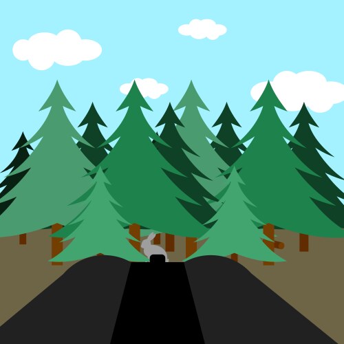 hunting in fir forest vector image