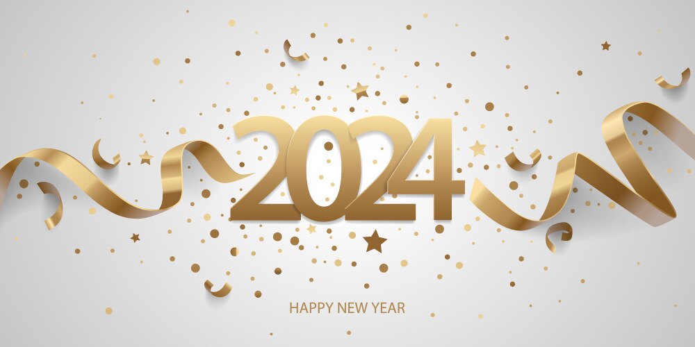 Happy new year 2024 vector image