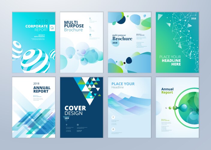 Brochure and annual report templates vector image