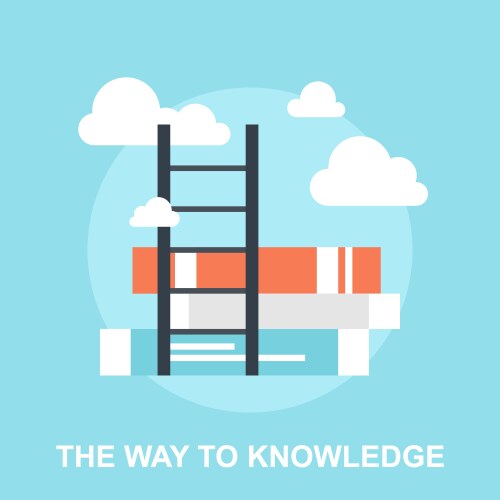 Way to knowledge vector image