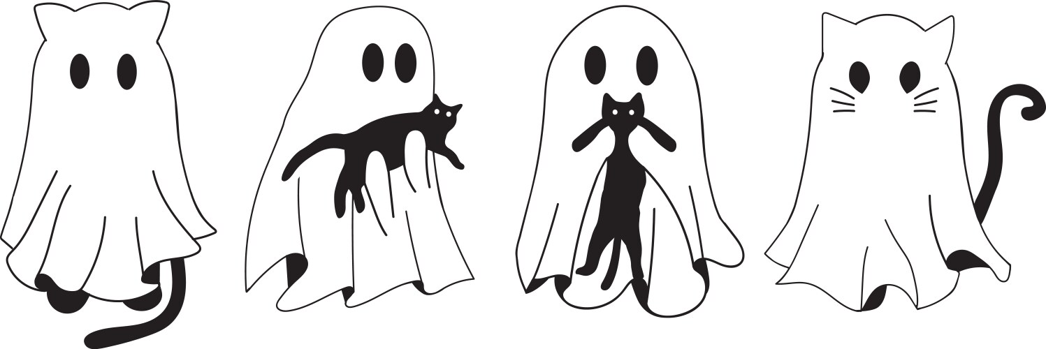 Halloween ghost vector image