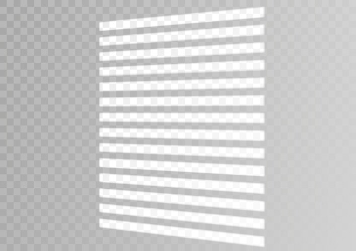 Transparent overlay window and blinds shadow vector image