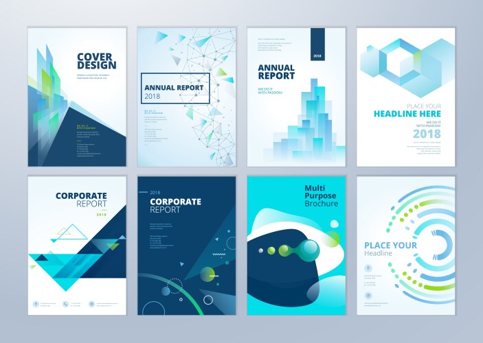 Brochure and annual report templates vector image