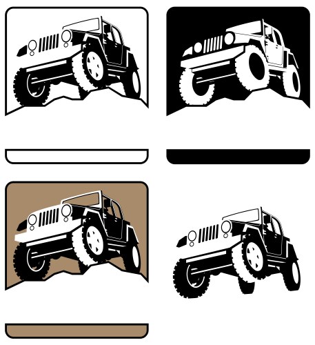 Offroad symbol vector image