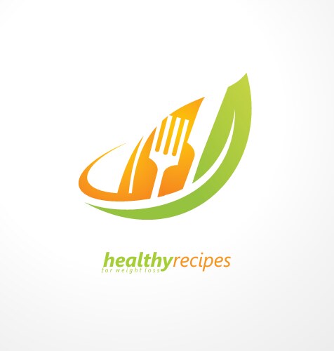 Vegetarian food symbol vector image