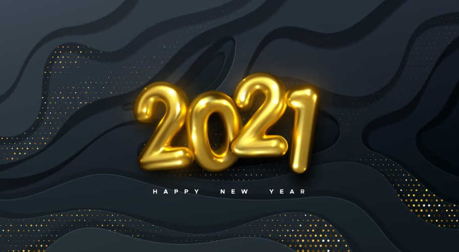 Happy new 2021 year vector image