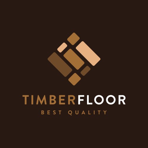 Modern minimalist timber floor logo icon template vector image