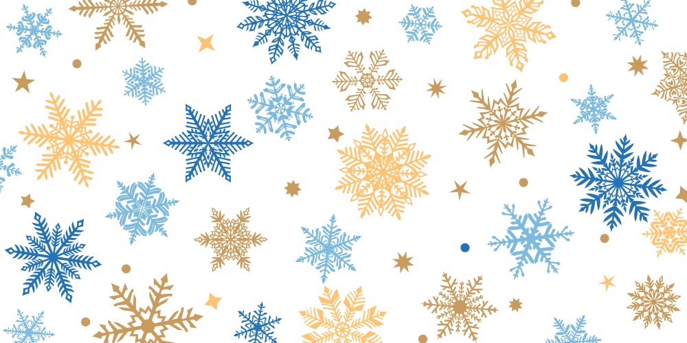 Christmas background of snowflakes vector image