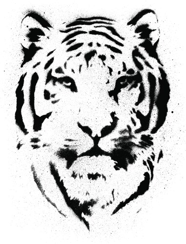 tiger stencil vector image