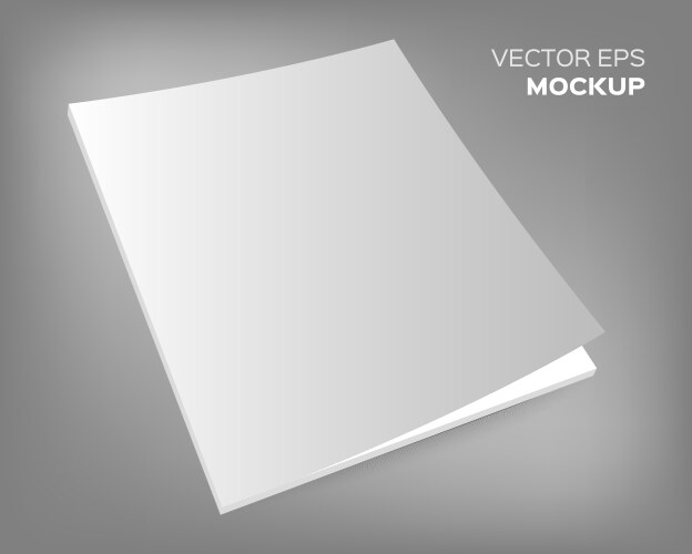 magazine mockup on grey background vector image