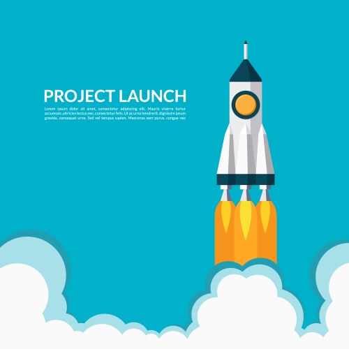 Project launch start up concept vector image