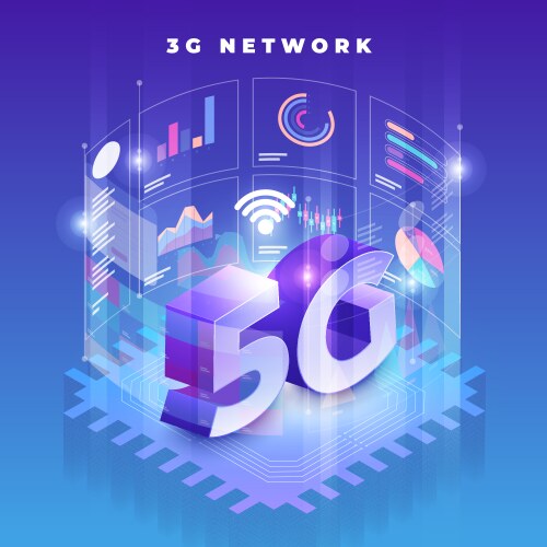 Concept 5g network technology vector image