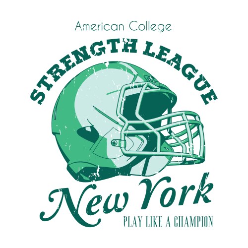 New york strength league poster vector image