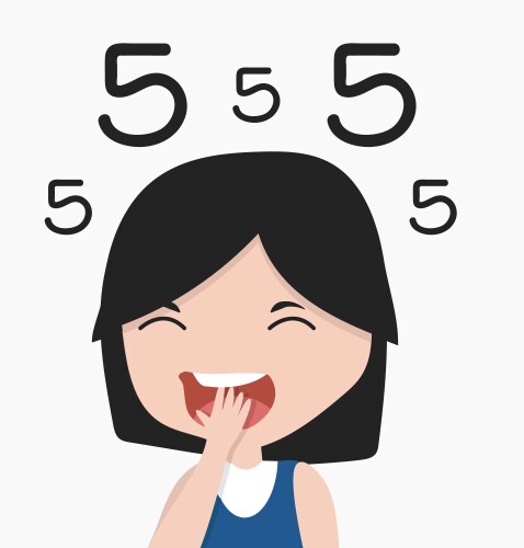 Small girl laughing vector image