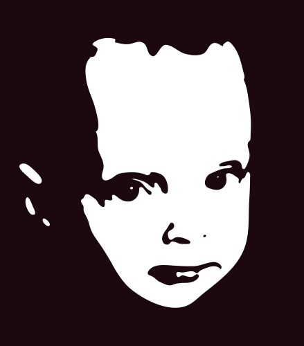 Child head silhouette vector image