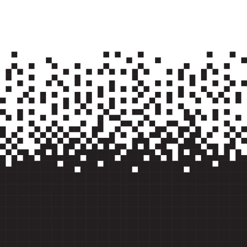 Pixel black and white seamless pattern vector image