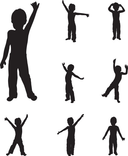 Child dancing vector image