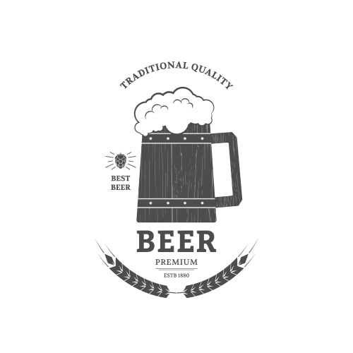 beer mug vector image