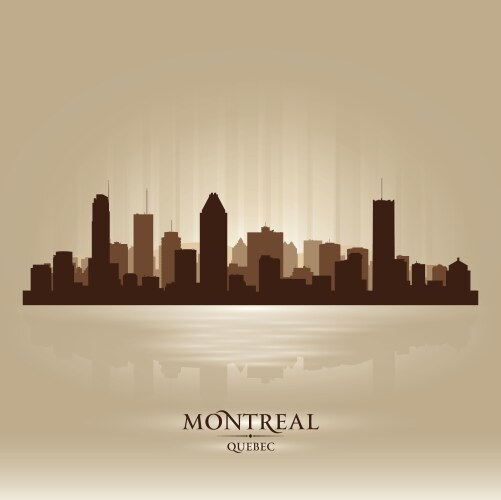 montreal quebec skyline city silhouette vector image