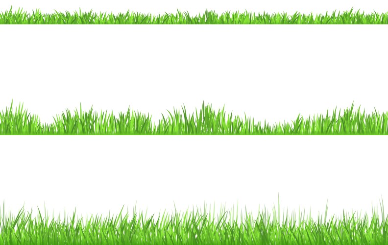 Green grass flat horizontal banners set vector image