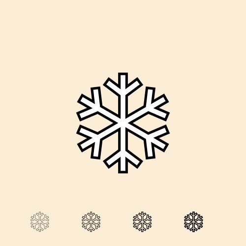 Icon of snowflake vector image