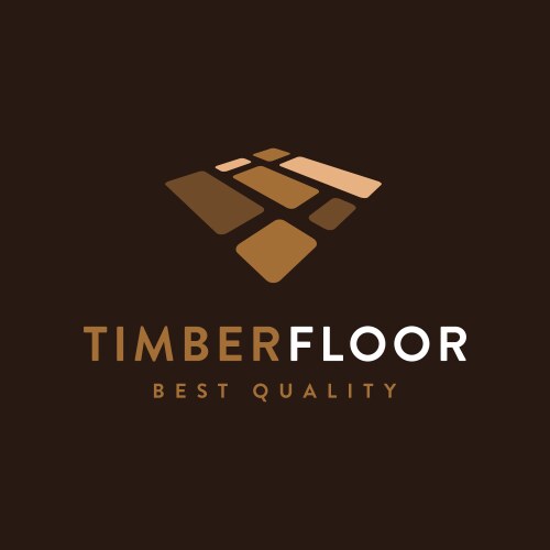 Modern minimalist timber floor logo icon template vector image