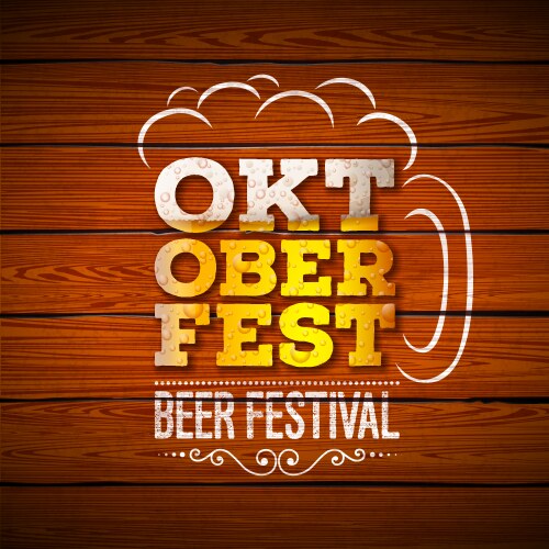 Oktoberfest beer festival banner vector image